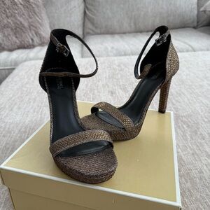 NIB Michael Kors Margot Platform Bronze Heels